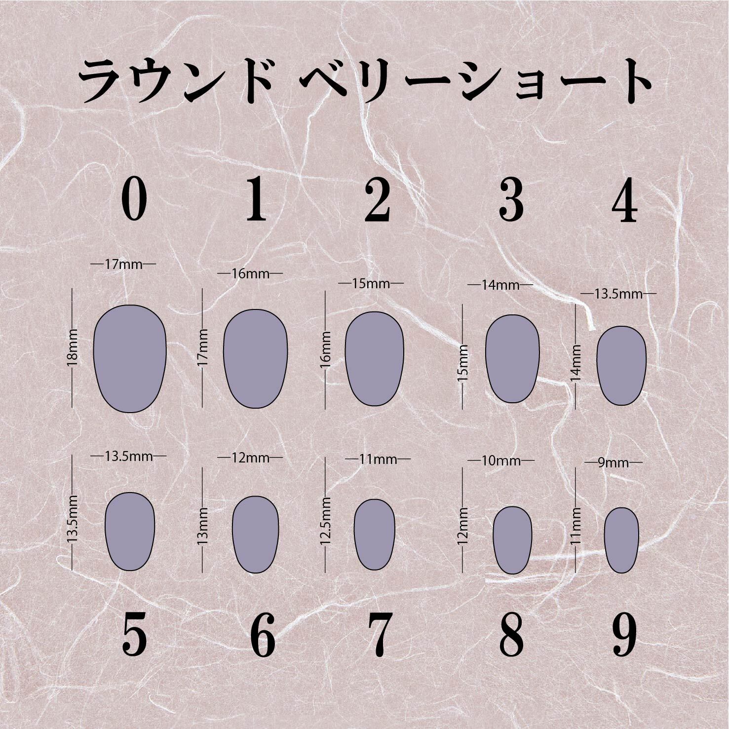 チップデザイン&サイズ】オーダーの方 ネイルチップサイズ表の見方を