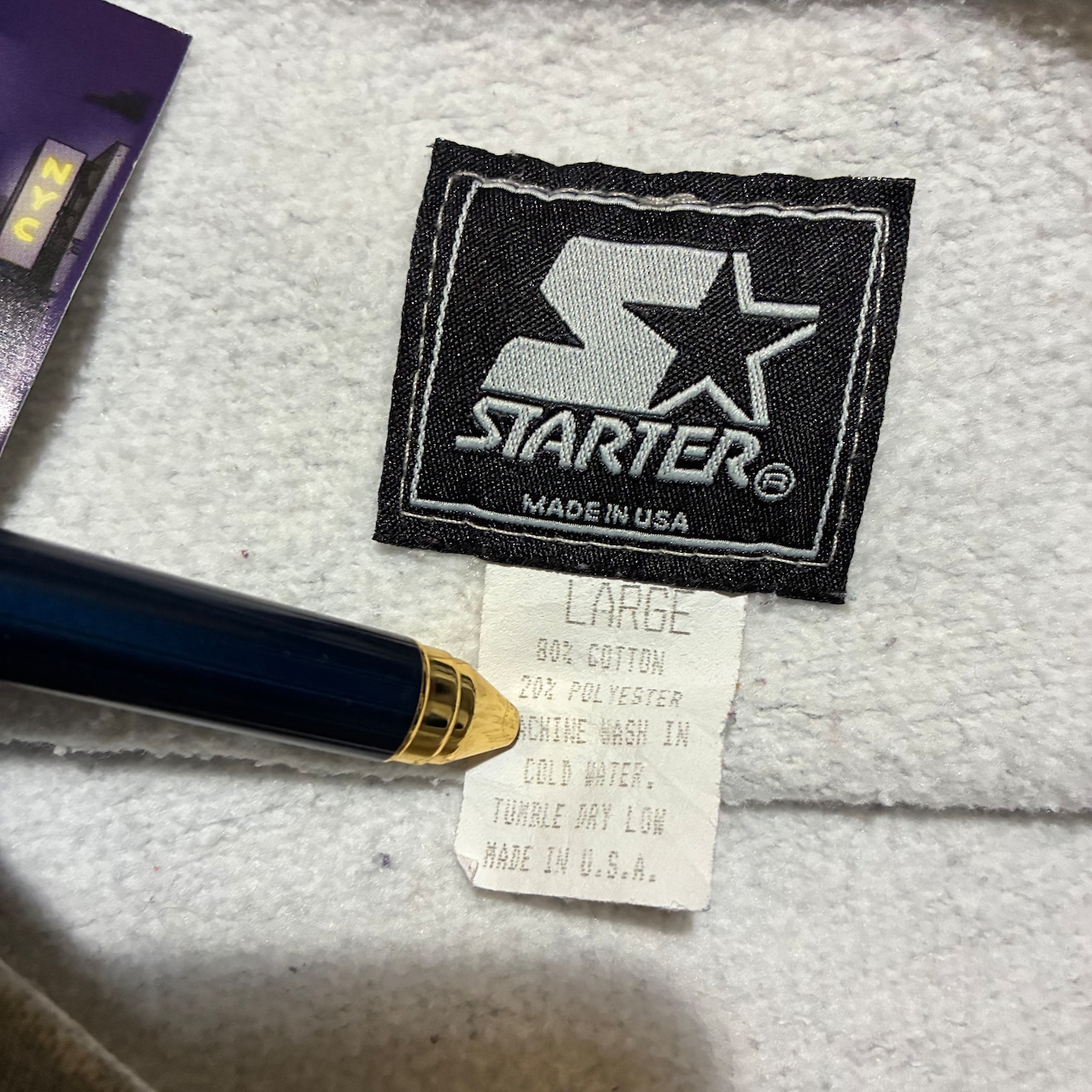 USA製　STARTER NFL PANTHERS スウェット　グレー　ラメプリント