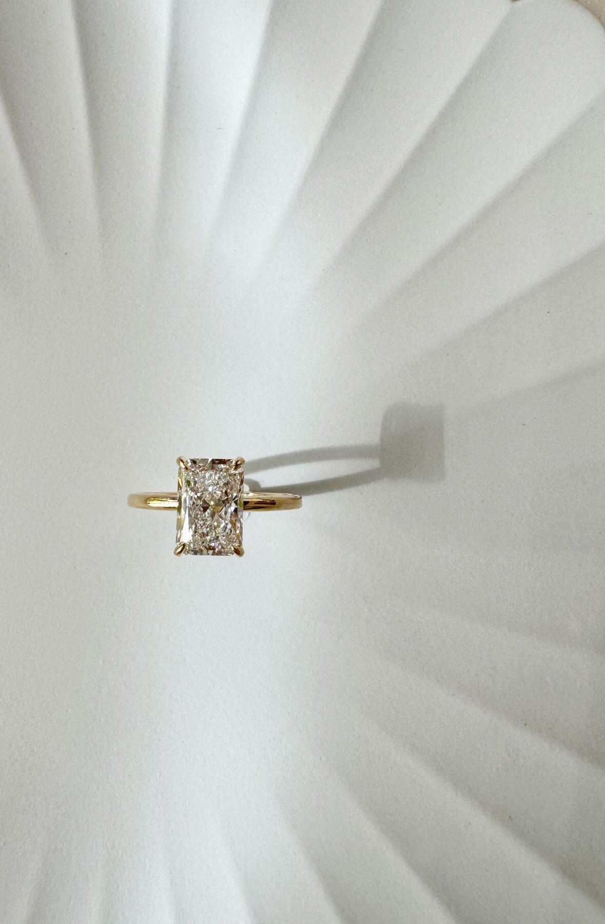 ラディアンカット ラボグロウンダイヤモンド リング 18K/Pt950 YG/PG