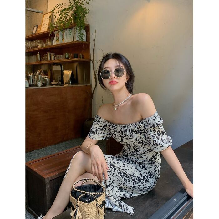 フローラルドレス サマースタイルスカート 大人ガーリー スウィート キュート カジュアル 夏物 花柄 ガールズファッション34963590998