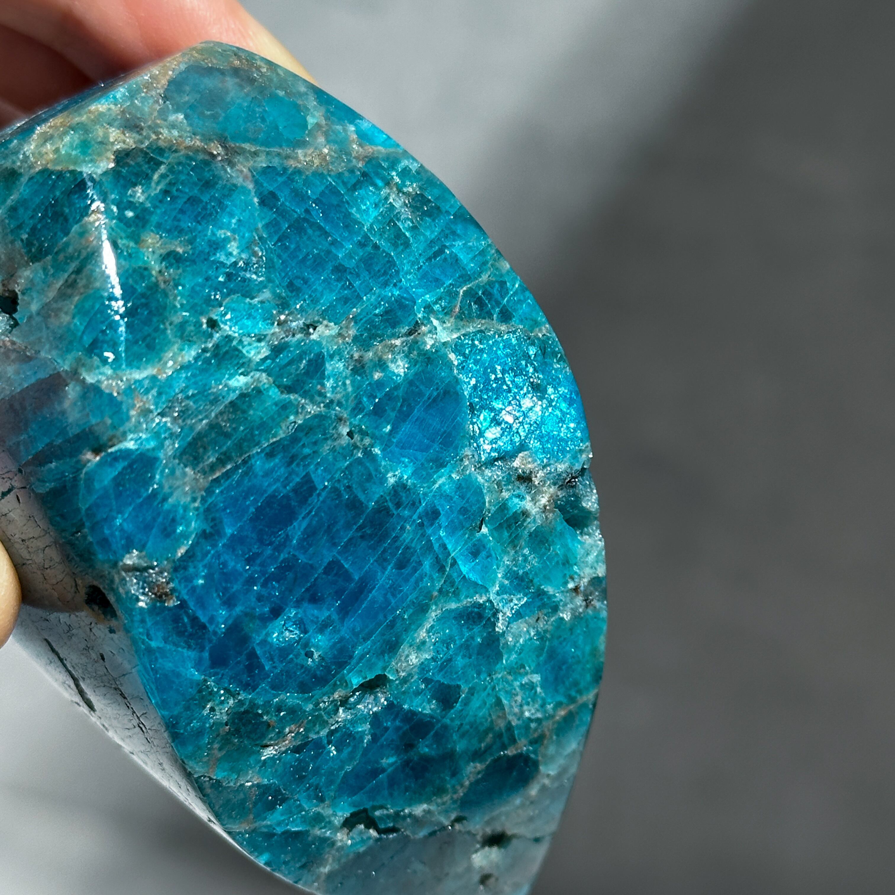 ブルーアパタイト フレイム型23◇ Blue Apatite ◇ 天然石・鉱物