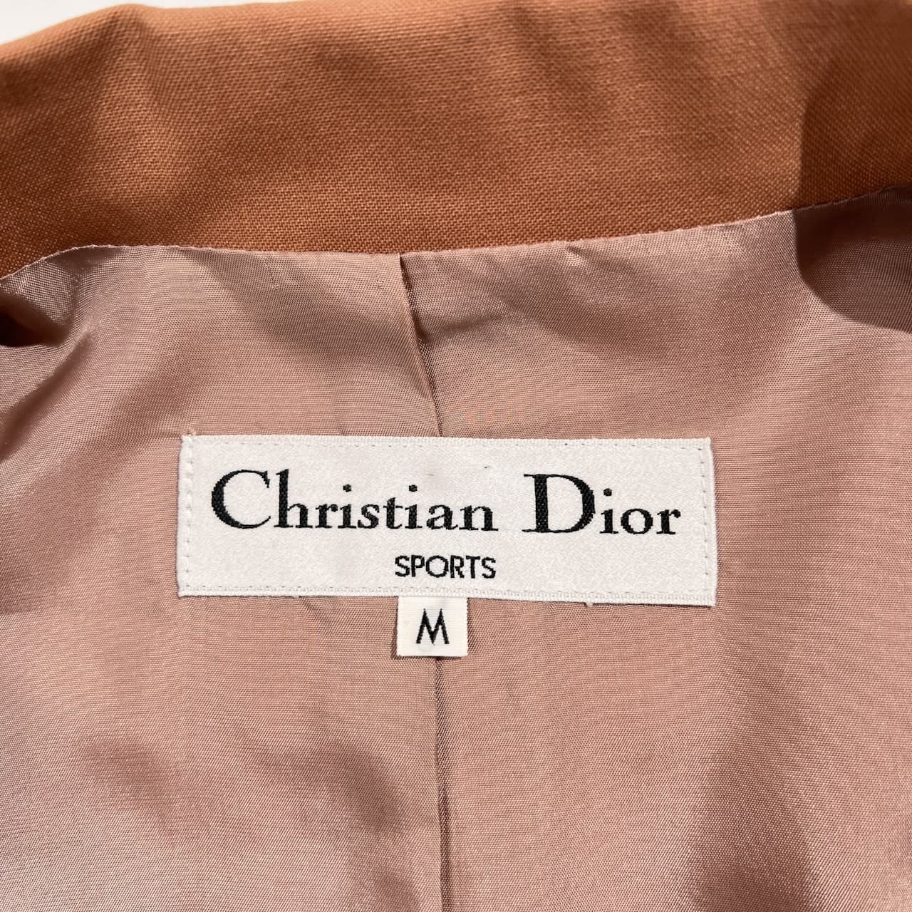 美品 Christian Dior クリスチャンディオール セットアップ スカート ダブル スーツ M /Y-TK03/オールド/ビンテージ/ピンクベージュ系