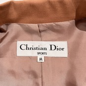 美品 Christian Dior クリスチャンディオール セットアップ スカート ダブル スーツ M /Y-TK03/オールド/ビンテージ/ピンクベージュ系