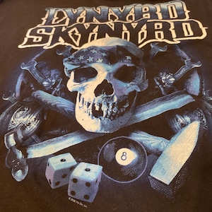 【winterland】Lynyrd Skynyrd レーナードスキナード バンドTシャツ スカル バイク プリント XL ビッグサイズ US古着 アメリカ古着