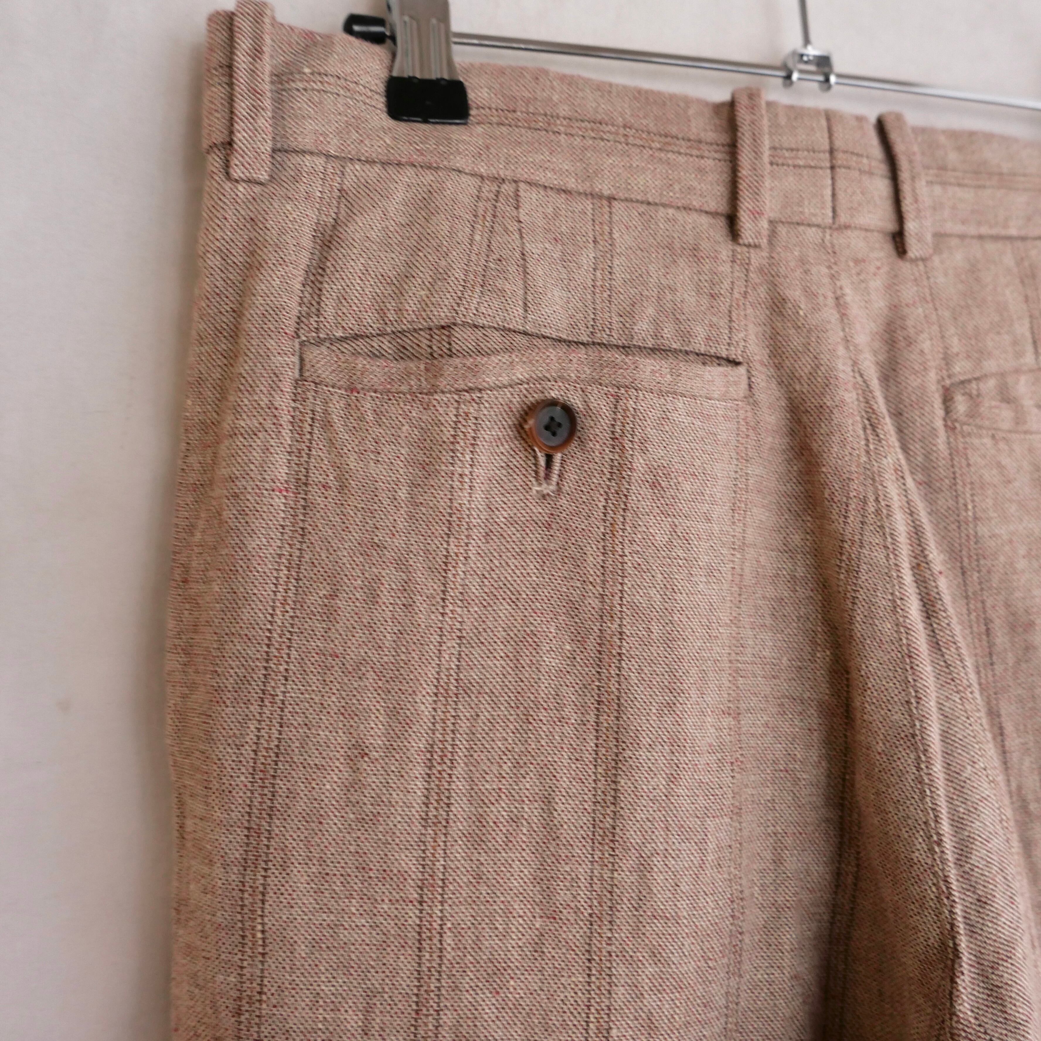 AURALEE LINEN WOOL SILK SHARK SKIN SLACKS | safarionline