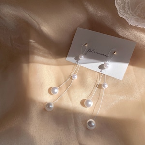 hoop pearl pierce / earring