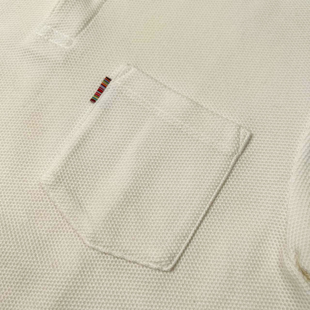 Paul Smith ポールスミス ハニカムメッシュ ポケット付き 半袖 ポロシャツ サイズ L /メンズ/ホワイト系