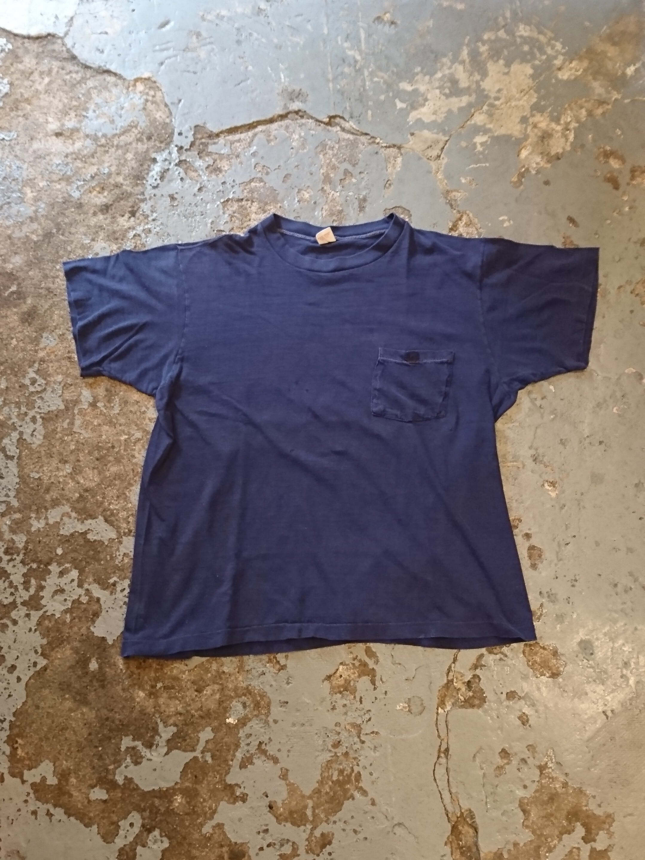 60s "VINTAGE BVD POCKET TEE" Navy Color