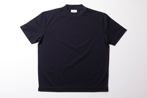 COLONY CLOTHING  　コットン天竺　モックネック半袖カットソー　ネイビー