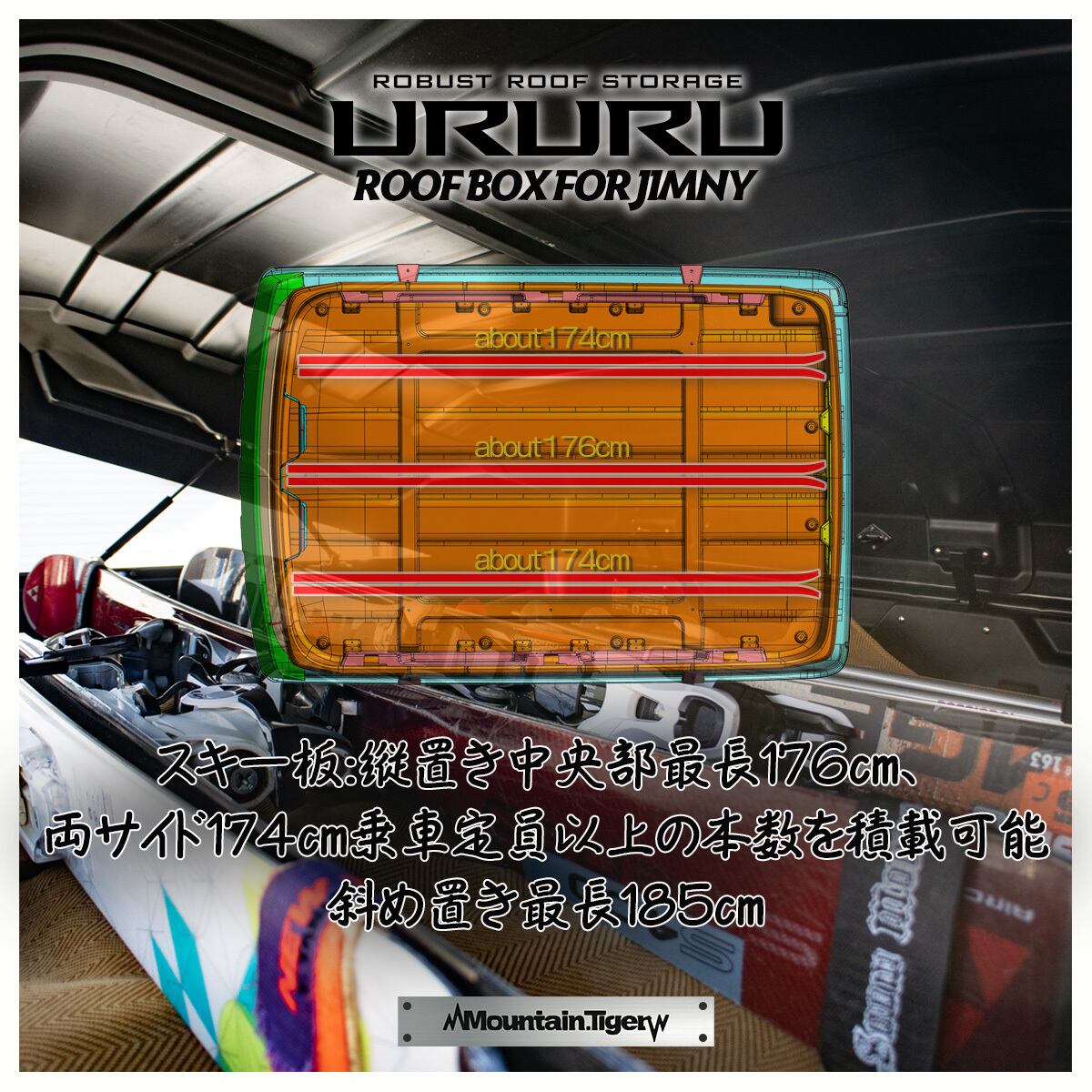 【専用】uru様 URURU】ジムニー専用ルーフボックス | TIGRAL