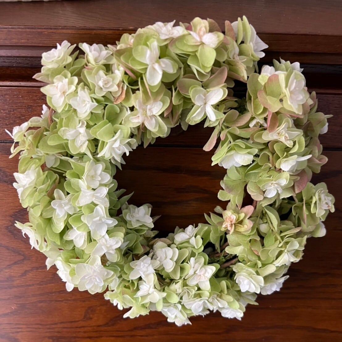 カシワバアジサイのリースM | 京都 おむろ YUUKIESGARDEN(ゆうきいずが