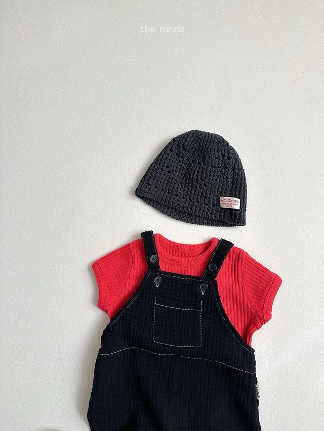 《予約》送料無料 【mini robe】Stitch's overalls