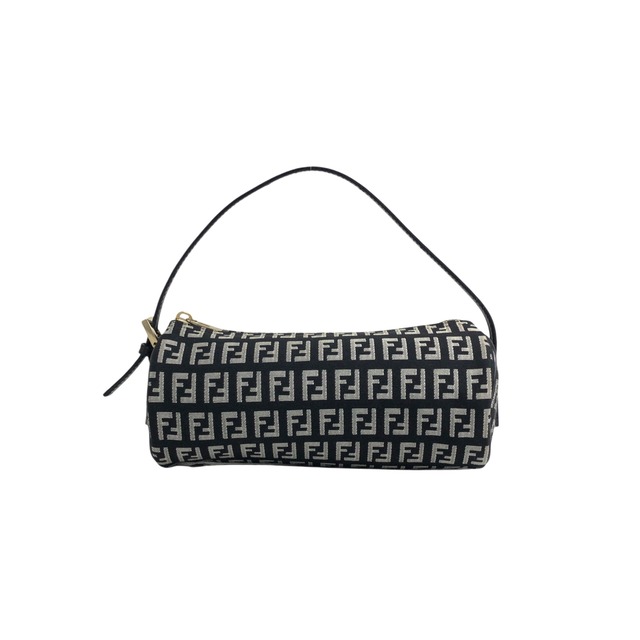 FENDI フェンディ ズッキーノ ハンドバッグ ブラック ジャガード アクセサリーポーチ vintage ヴィンテージ オールド zrasnu