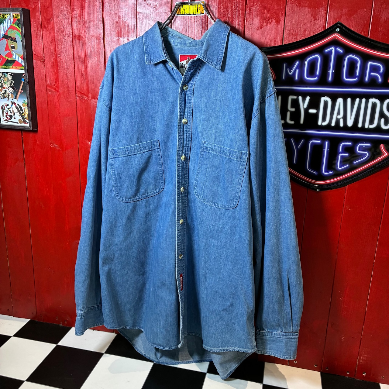 Marlboro デニムシャツ 長袖シャツ マルボロ XL