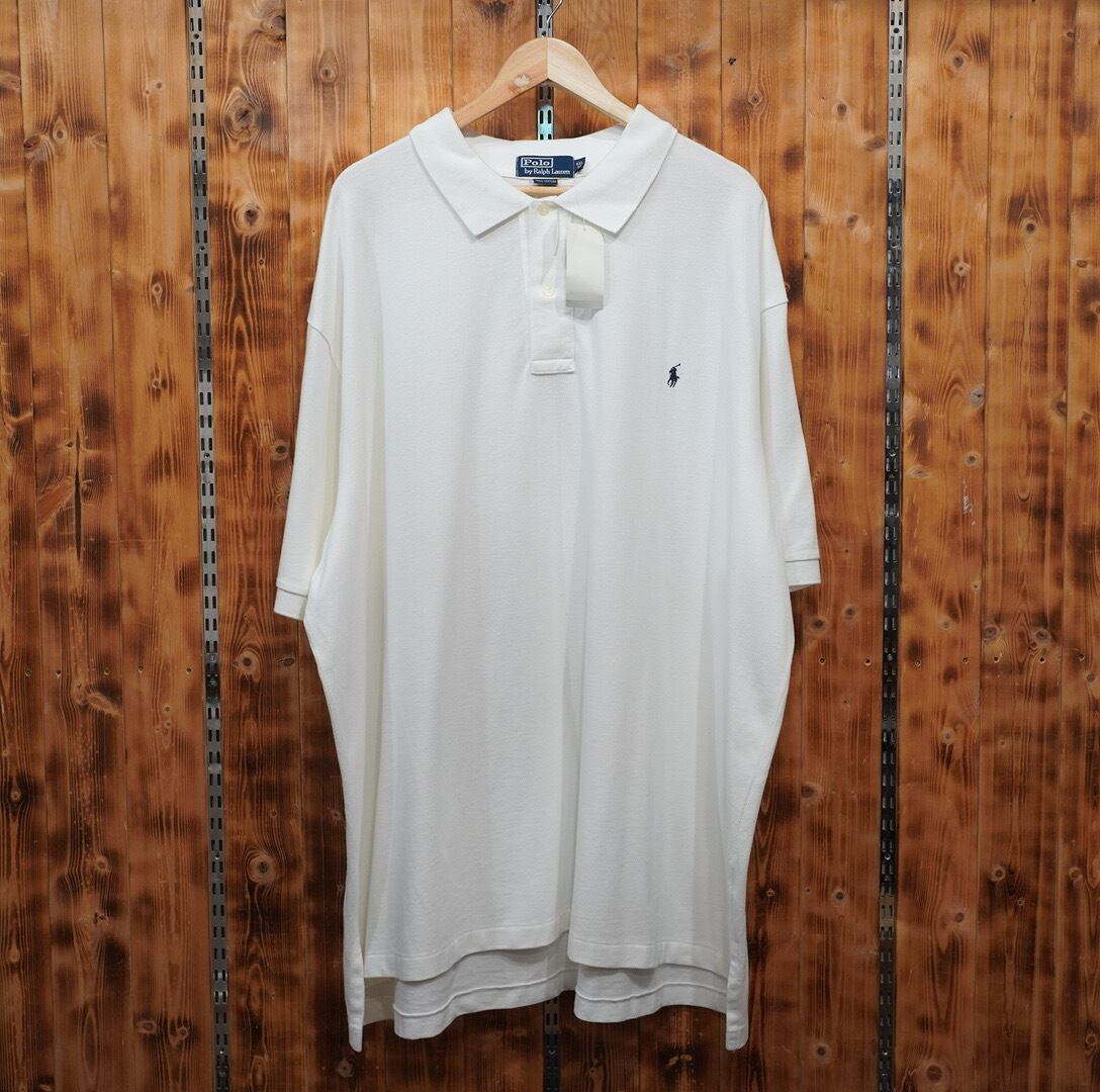 デッドストック ralphlauren ポロシャツ 白 4XL big /ラルフローレン