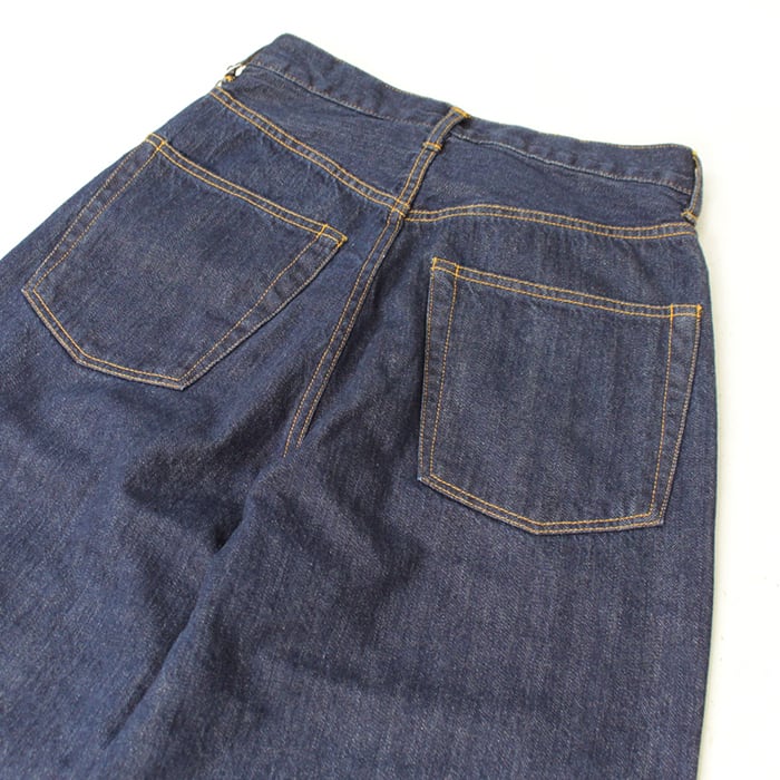 awasa アワサ selvage light oz denim 5 pocket wide pants aws5-pt005
