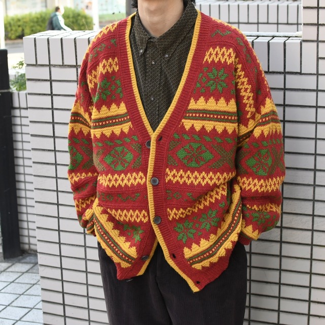 alpaca blend design wool cardigan