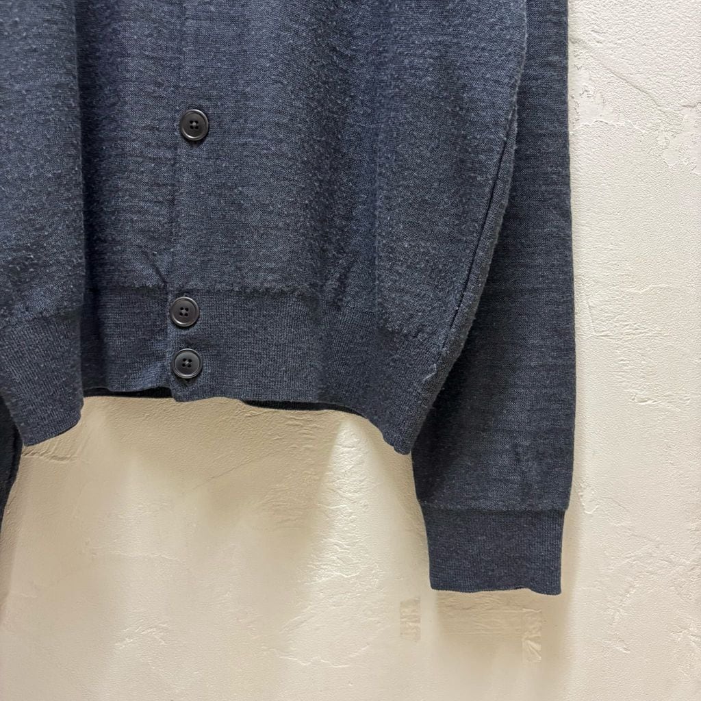 LEMAIRE グレーニットカーディガン 節約 LEMAIRE グレースプレッドカラーカーディガン LEMAIRE グレー