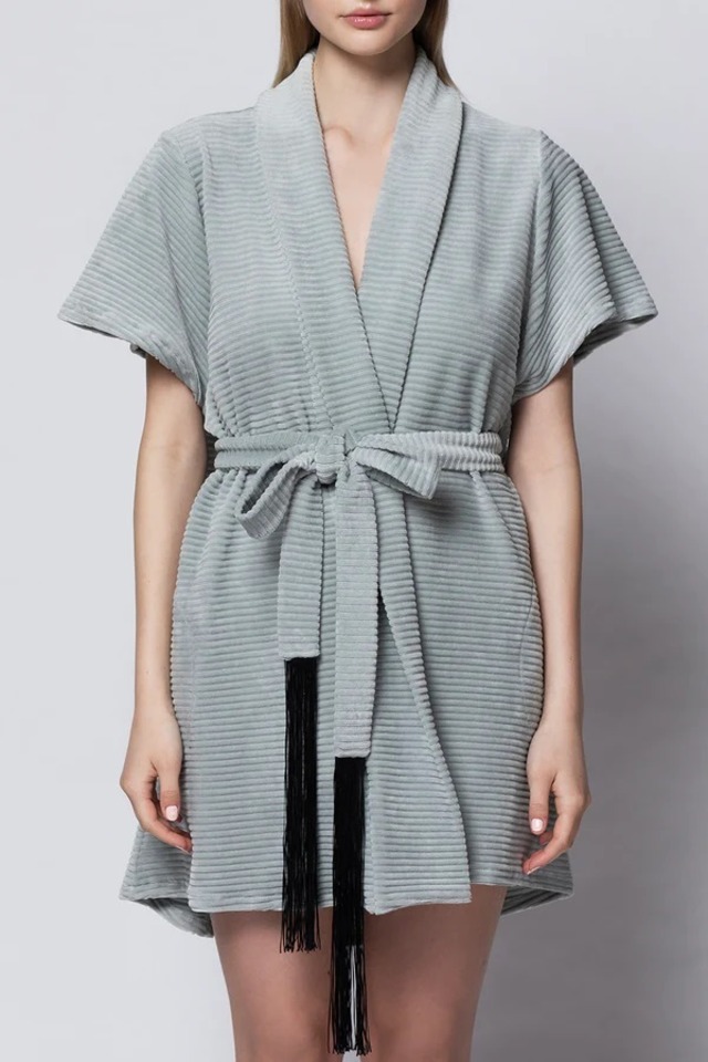 Diana Striped Wrap - Mint