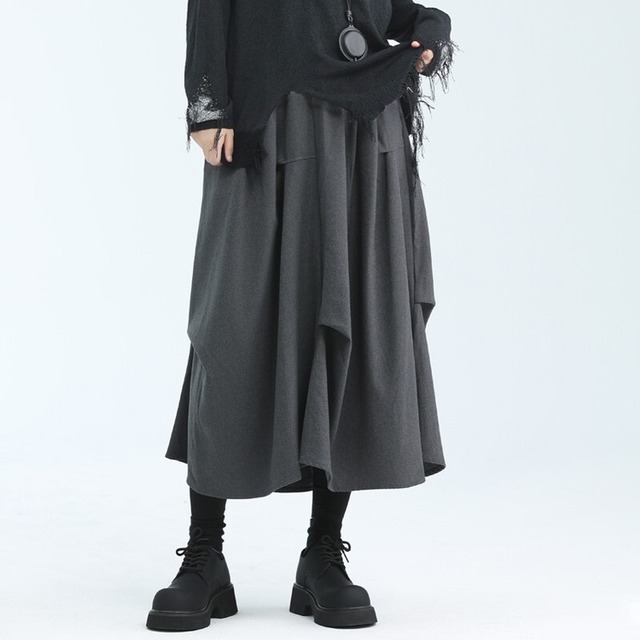 Asymmetru Wool Skirt【TR3151】