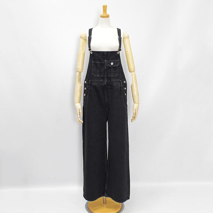 upper hights アッパーハイツ THE LEO ブラックデニムサロペット