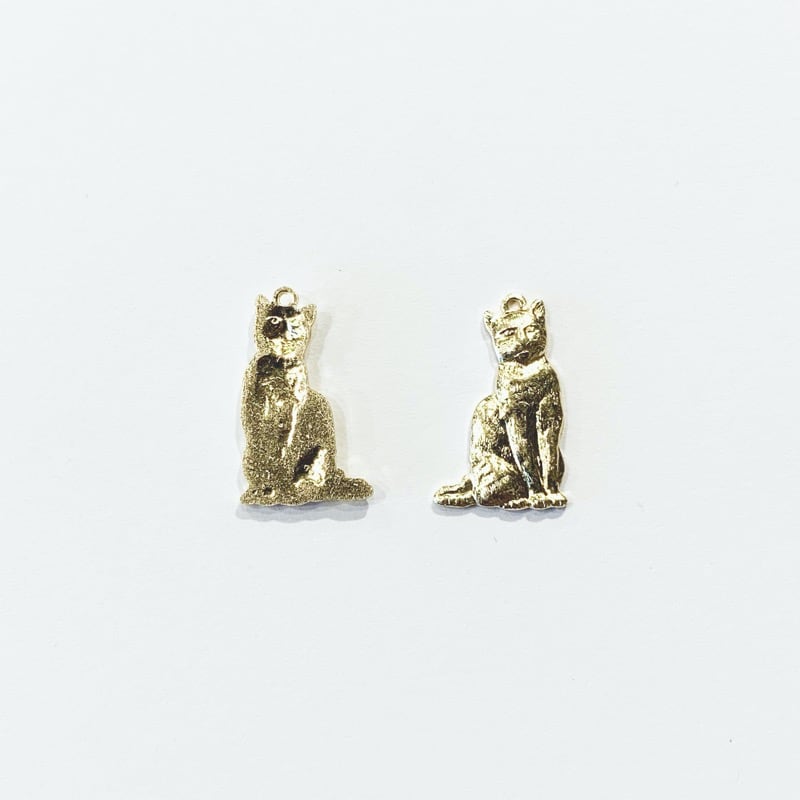 最終入荷〉USA真鍮 猫チャーム-tabby | Dua-アクセサリーパーツショップ