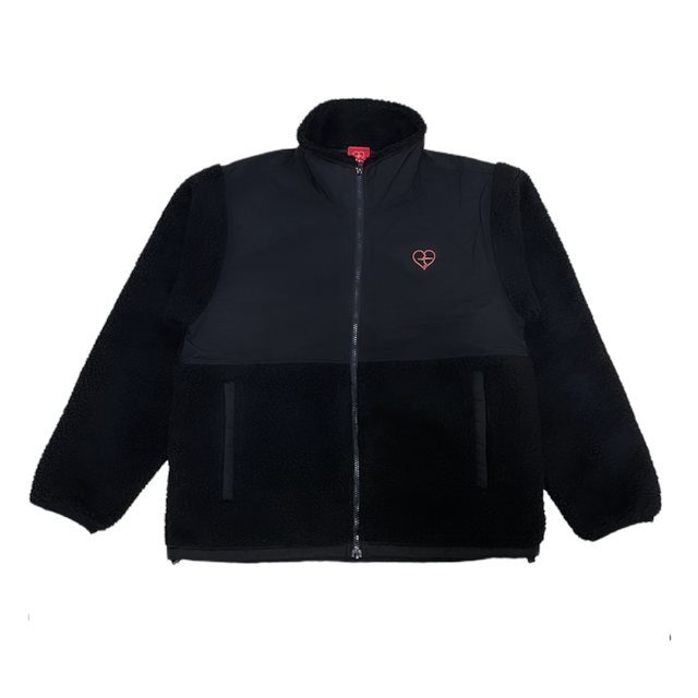 BIG LOGO BOA FLEECE JACKET''BLACK''