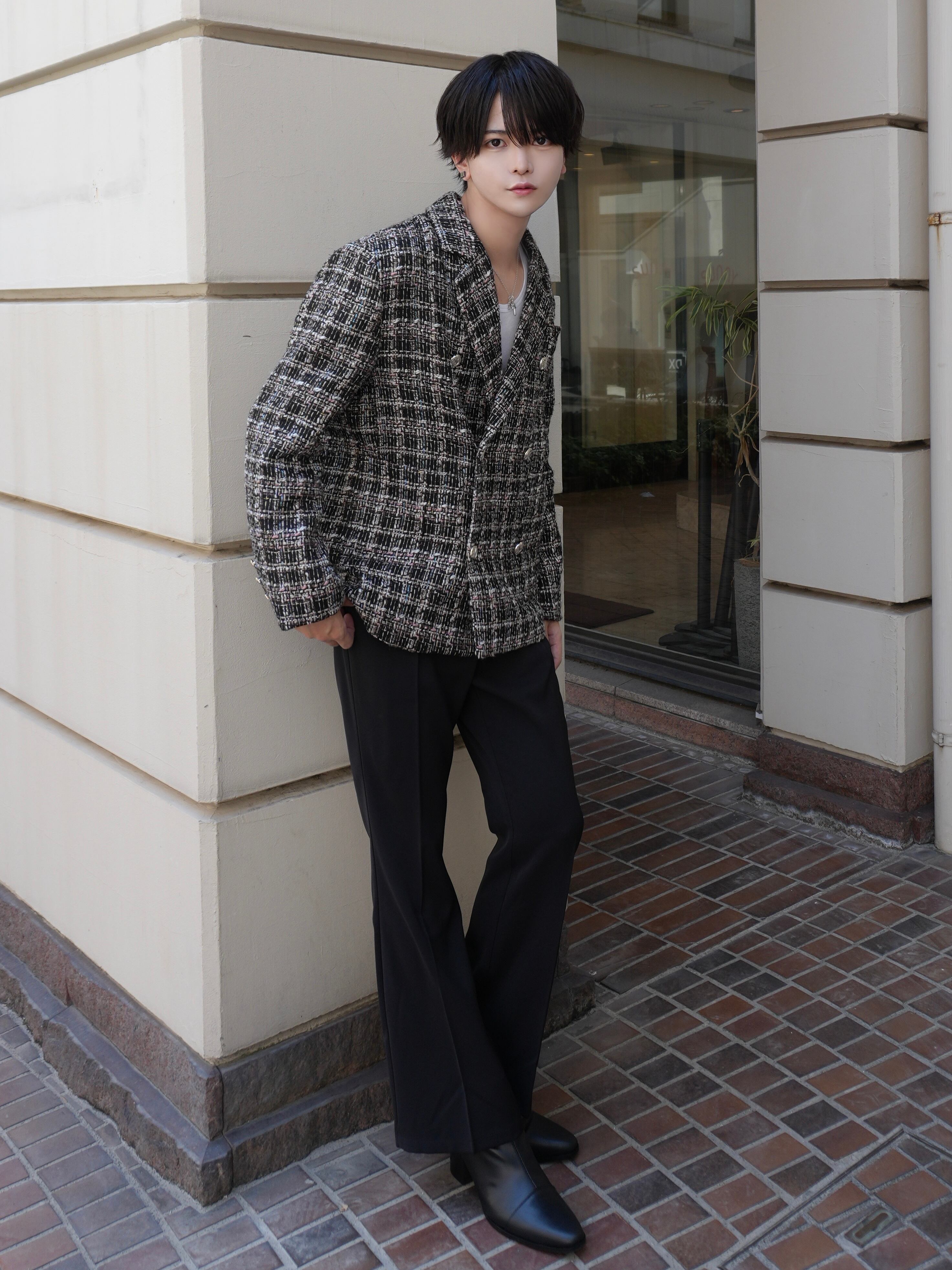 ALUDE SELECT】check tailored tweed jacket | 【ALUDE】韓国メンズ