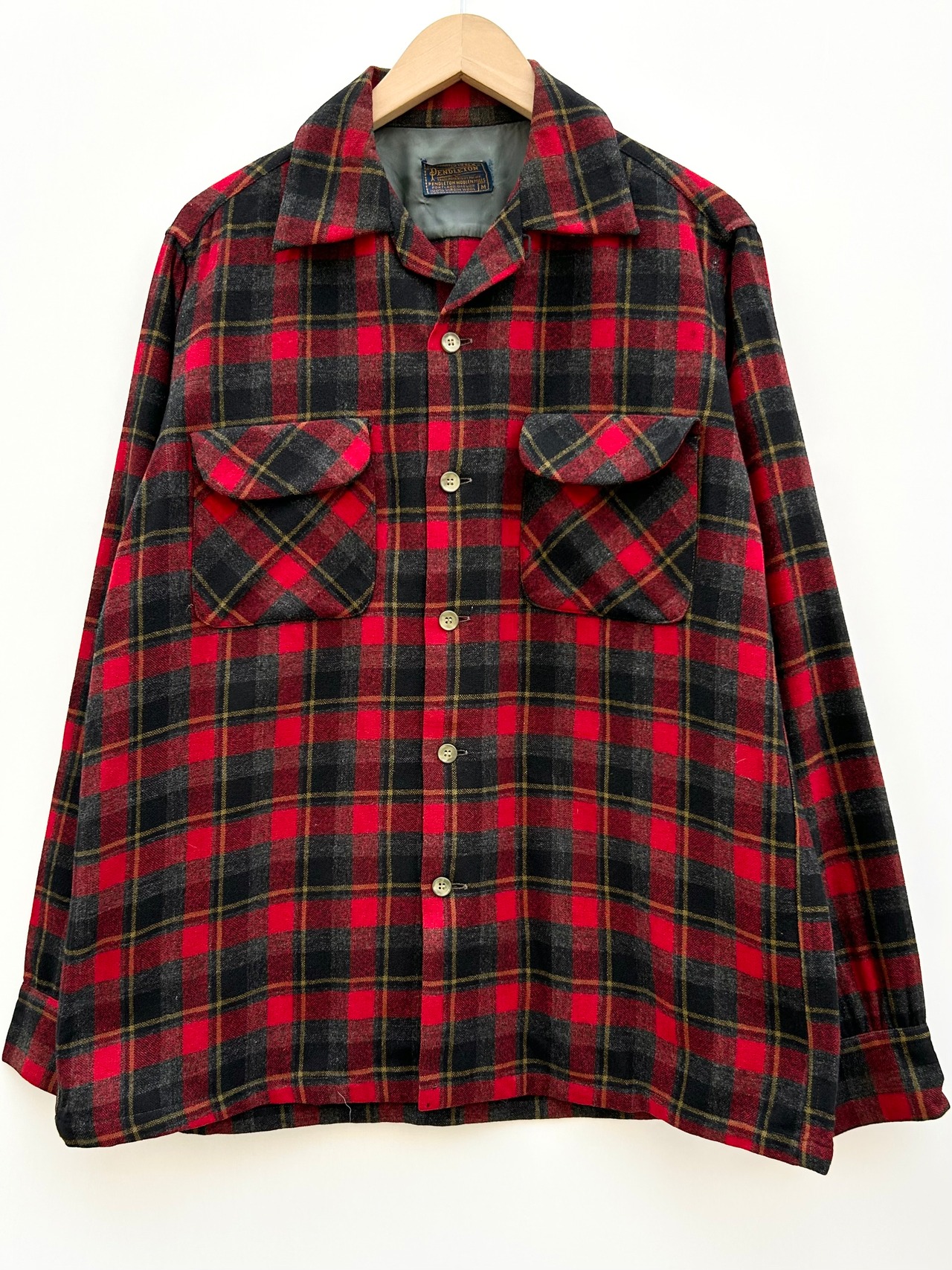 60s PENDLETON WOOL SHIRT Size M