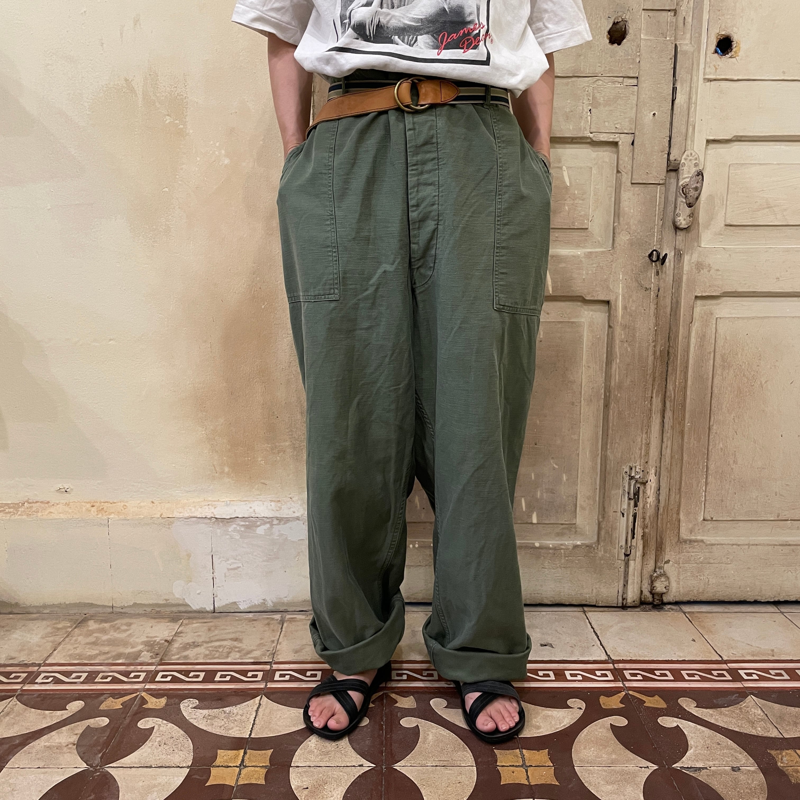 70's 米軍実物 OG107 Utility Pants ベイカーパンツ-