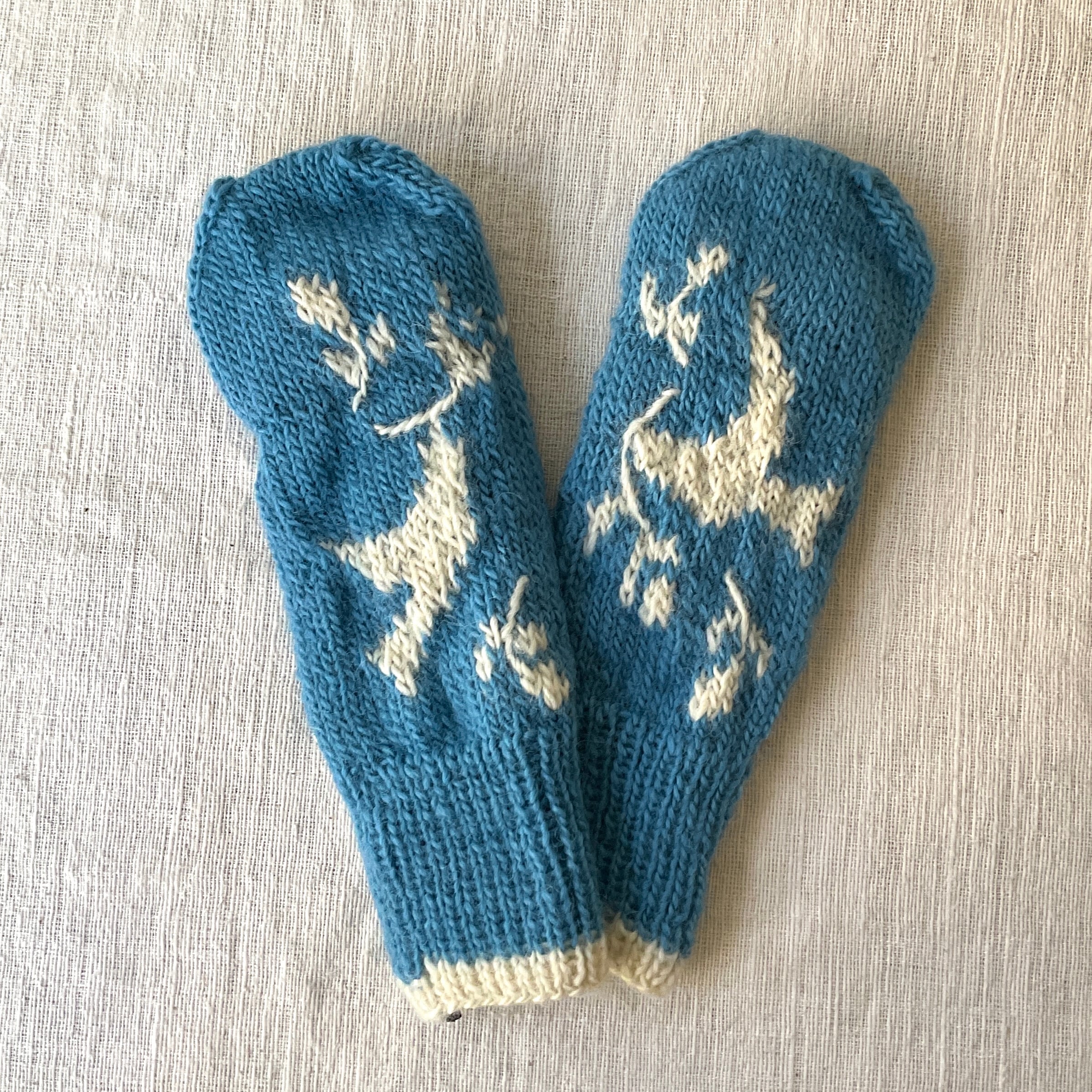 People Tree 手編みバード柄グレーカーディガン 手編みバード柄カーディガン