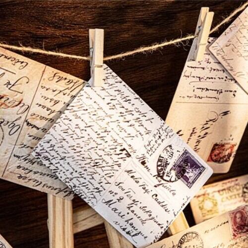 ビンテージ系ポストカード 英文で書かれた古いはがきをそのまま