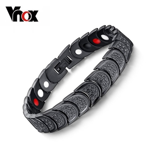 【送料無料】 メンズ ブレスレット 4 健康 ケア マグネティック リリーフ トンネル フリーサイズ 40000516