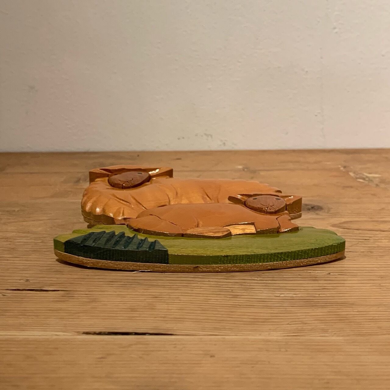 SHEEP & LAMB 壁掛け 木製 ニュージーランド ビンテージ 二匹の