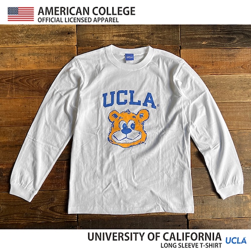 UCLA / ユーシーエルエー LONG SLEEVE Tシャツ (UCAG-071) 5.6oz ロンT メンズ レディース カレッジ ロゴ アメカジ クマ ベアー 西海岸 ブランド
