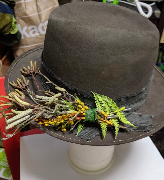 模造植物のハットピン　HP005