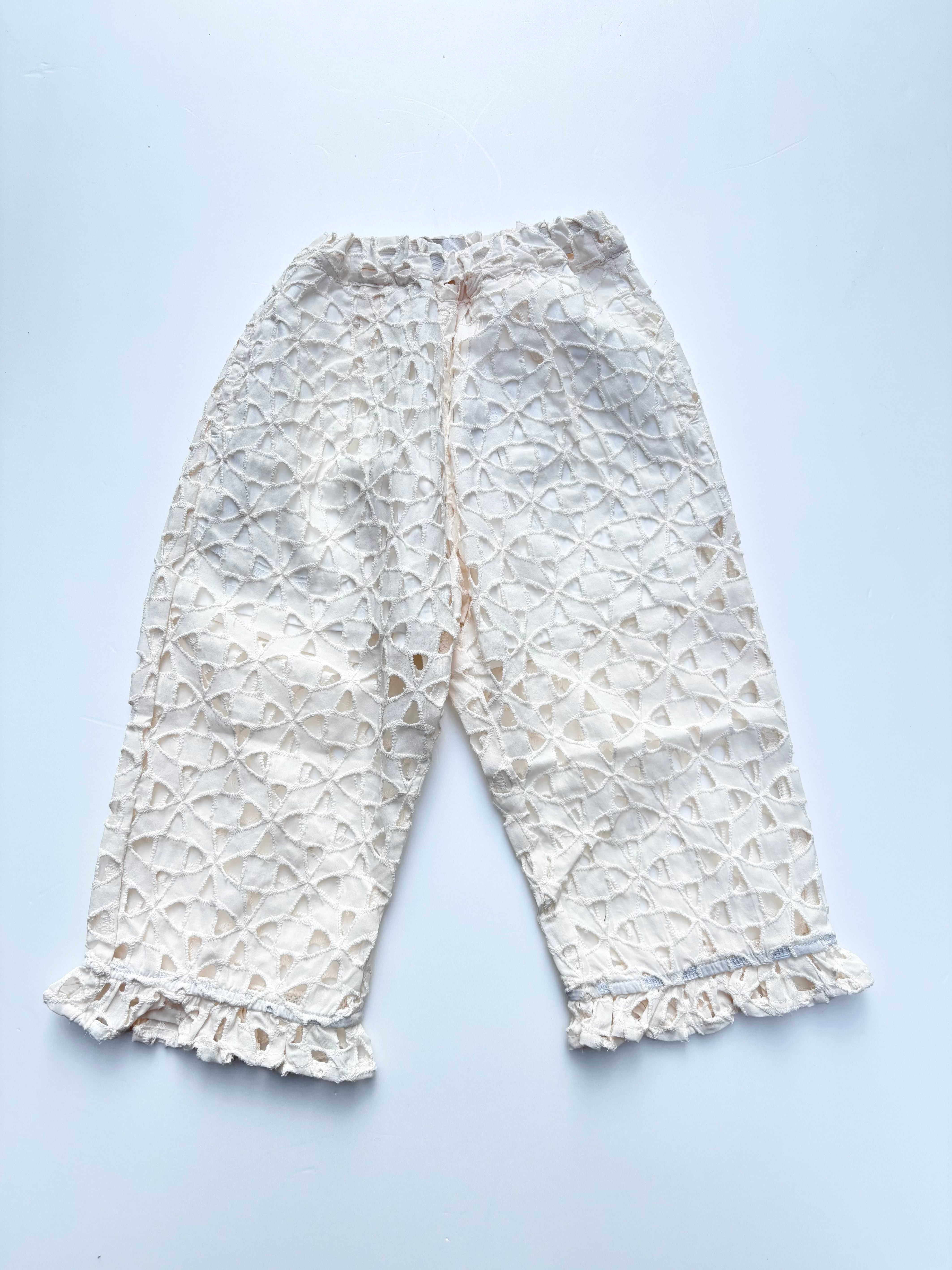 【26SS】&PAL(アンドパル)レースパンツ アイボリー(80/90/100/110/120)パンツ レース カットワーク