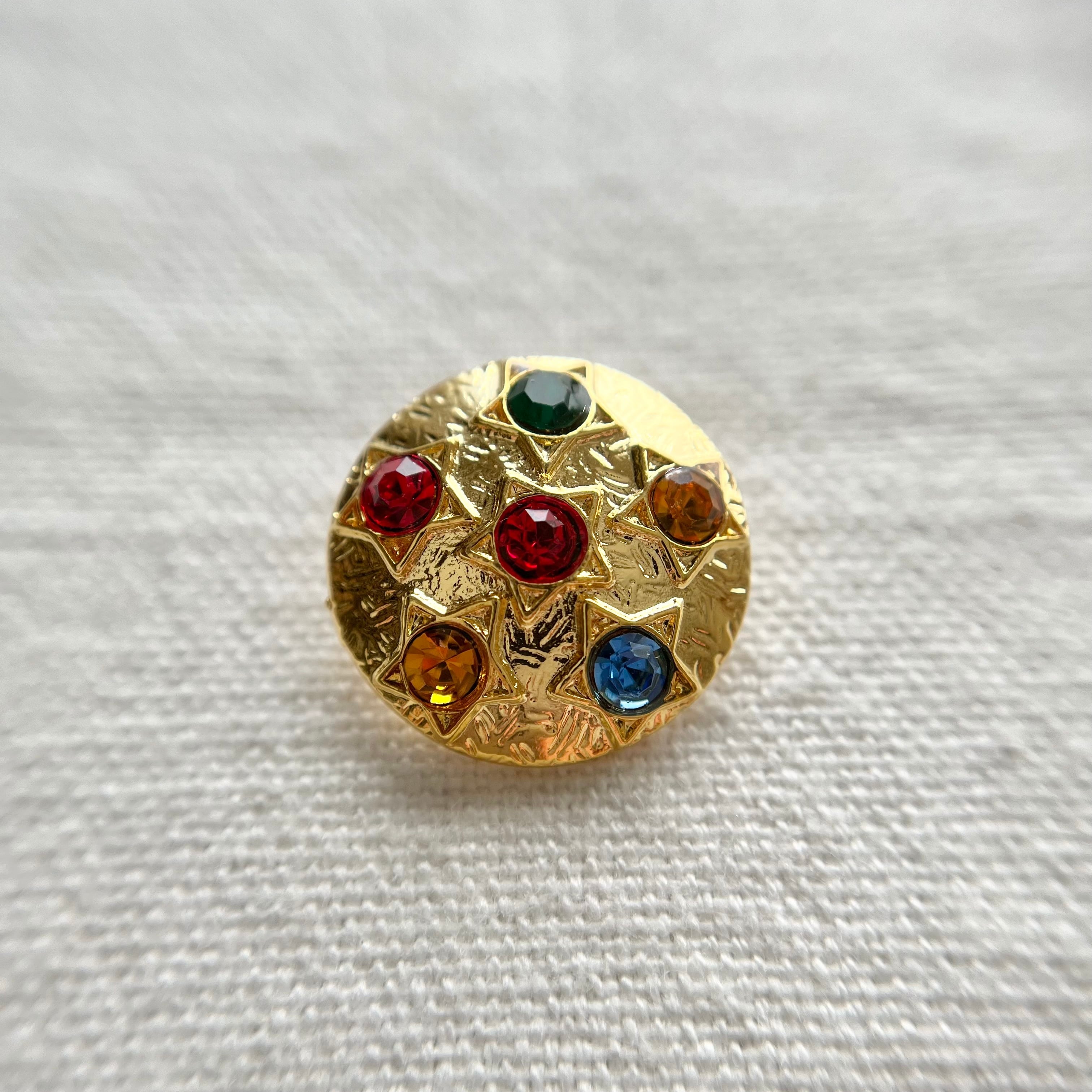 カラフルラインストーンスターフラワー 18㎜