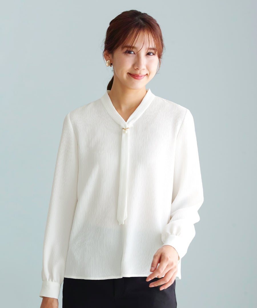 SALE 30％OFF】【 洗える 】 パールライクチェーン付・ボウタイ