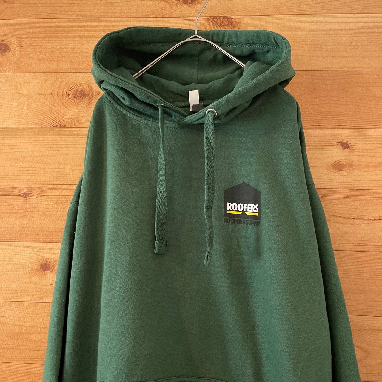 【COTTON HERITAGE】企業系 企業ロゴ バックプリント ワンポイントロゴ スウェット パーカー フーディー XL ビッグサイズ グッドカラー US古着