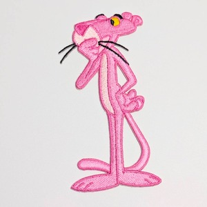 送料無料！ ★刺繍アイロンワッペン★【 The Pink Panther （ピンクパンサー）】 〚アメリカン雑貨 アメトイ〛