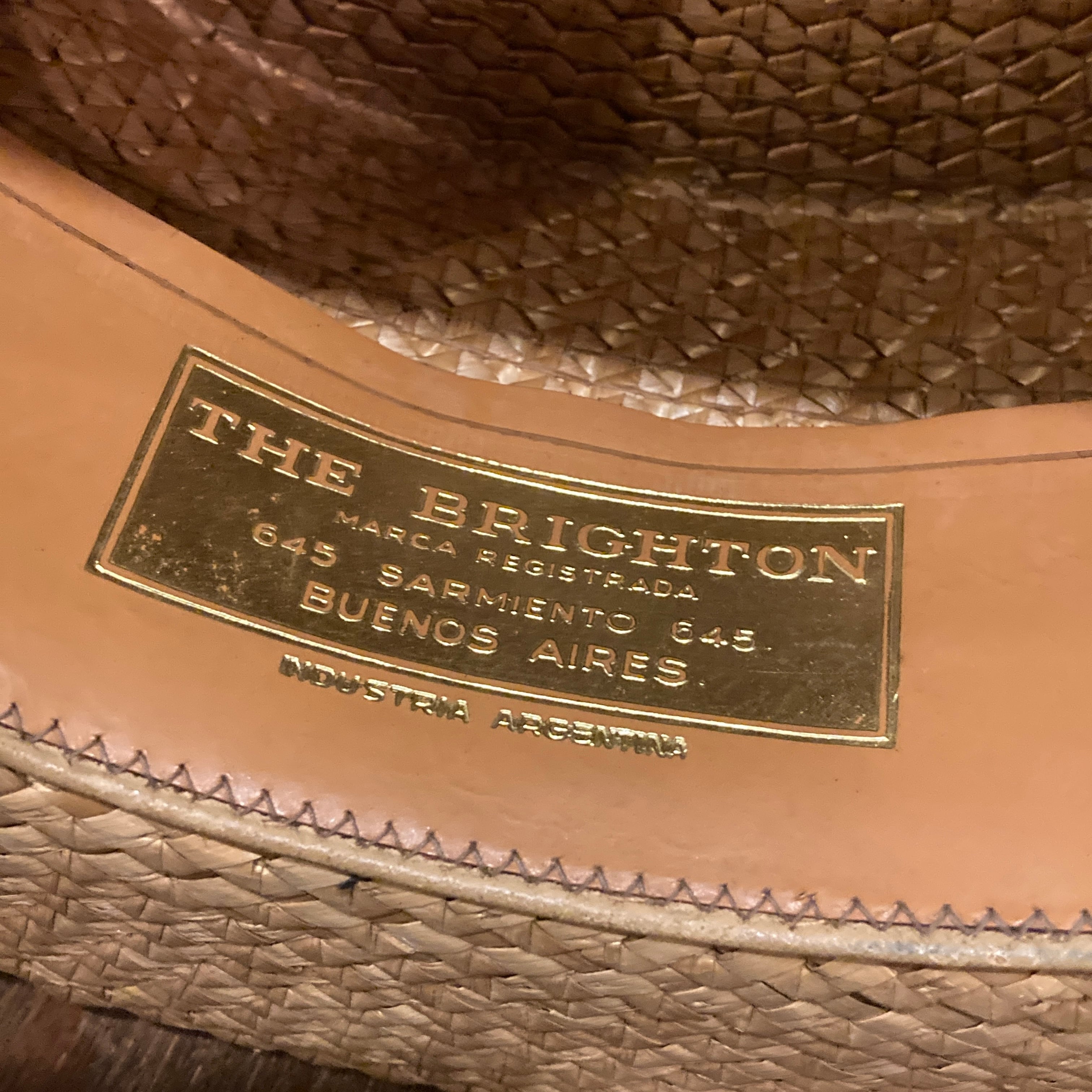 THE BRIGHTON ボーターハット カンカン帽 アルゼンチン製 ビンテージ THE BRIGHTON ボーターハット カンカン帽 アルゼンチン製 ビンテージ