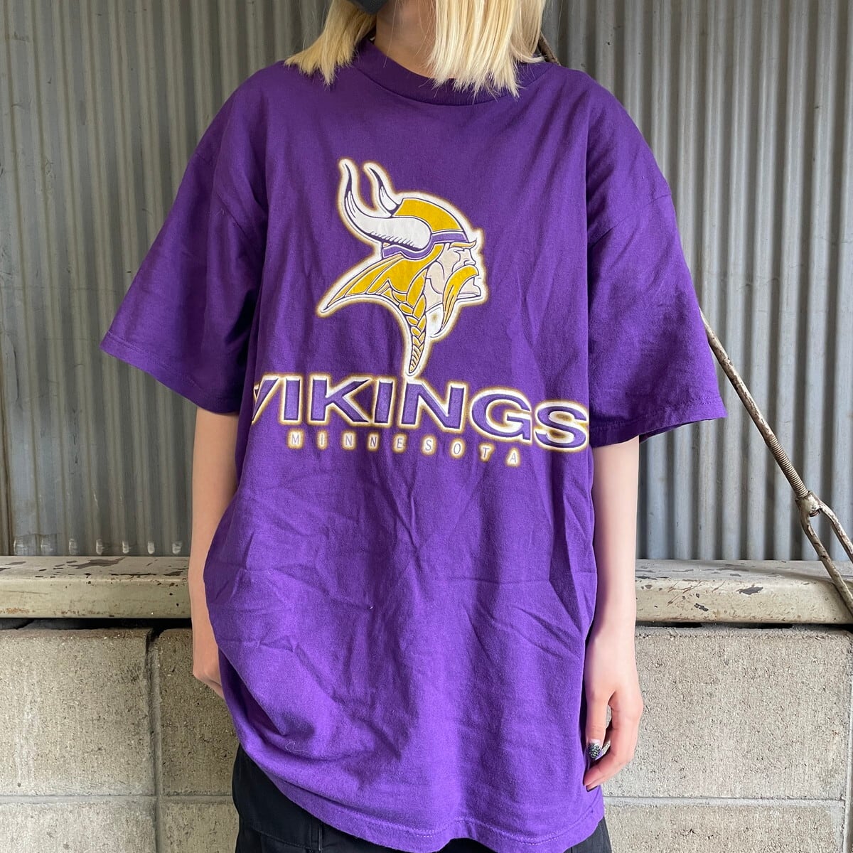 NFL ミネソタ・バイキングス チームロゴプリントTシャツ メンズXL 古着 minnesota vikings パープル  紫【Tシャツ】【FSS2308-50b】 | cave 古着屋【公式】古着通販サイト