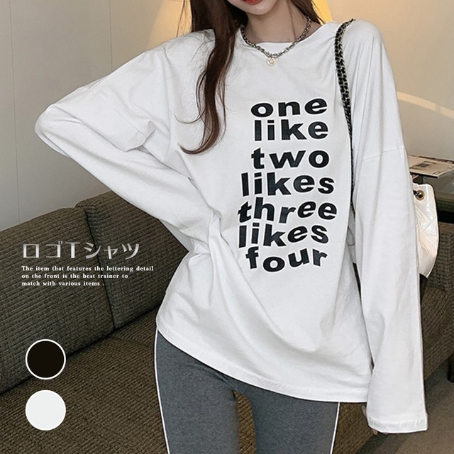 Tシャツ レディース 長袖 オルチャン