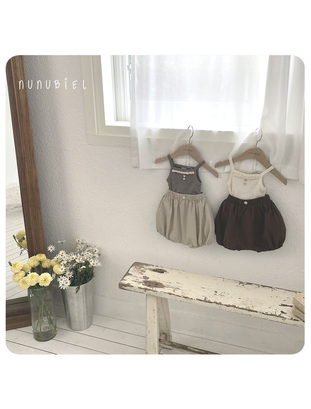 〘予約〙nunubiel / bebe eyelet sleeveless