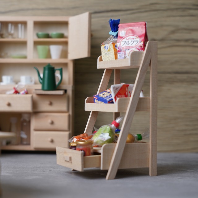 020-30020　ミニチュア家具　cabinet&shelf　ストッカー