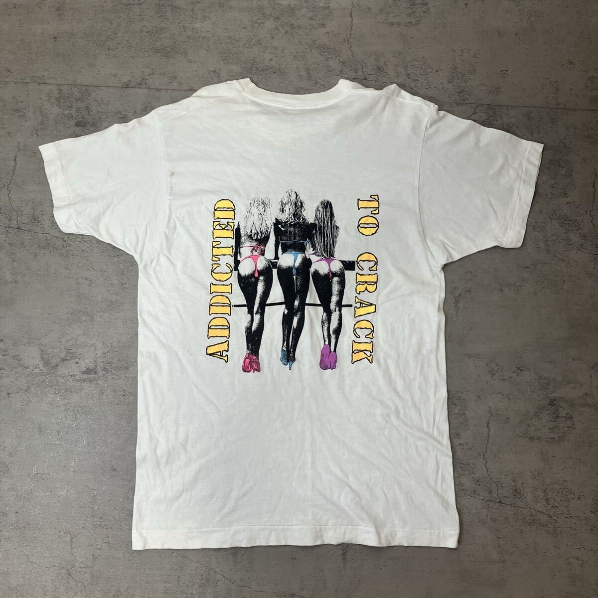 80s USA製 Fruit of the Loom バックプリント セクシージョークTシャツ