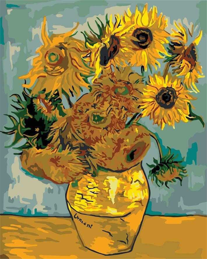 組立不要フレーム付きも登場！『ゴッホ向日葵 40x50cm』アクリル絵の具