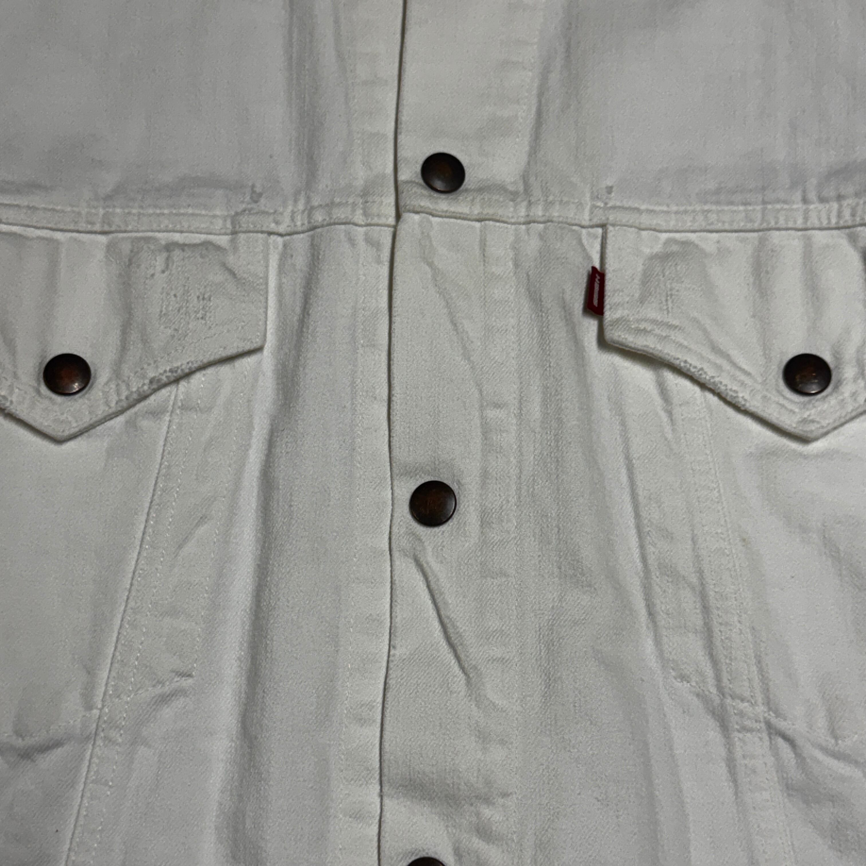 H BEAUTY&YOUTH ピグメント加工 カバーオール ジャケット M 白 H BEAUTY &YOUTH DAMAGE TRUCKER JACKET WHITE | safarionline