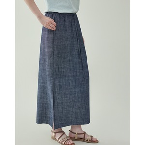 drawstring midi skirt